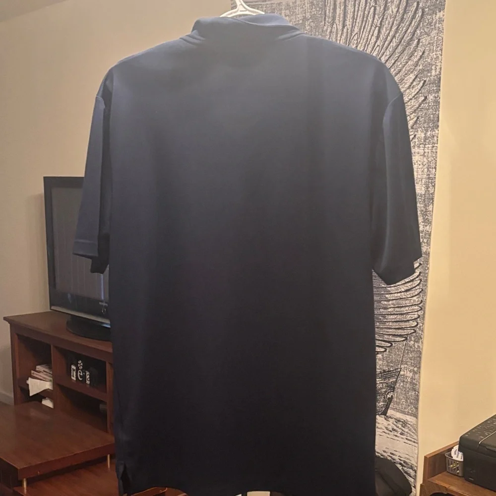 Adidas Men's Striped Navy Polo Shirt